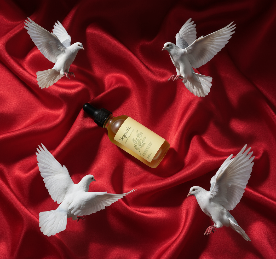 Veganic Hair Oil with Flying Pigeons
